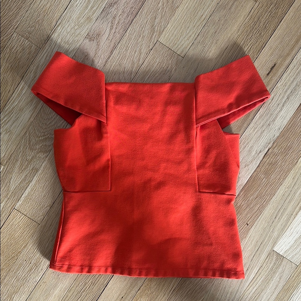 Anthropologie Orange Off-Shoulder Women's Top